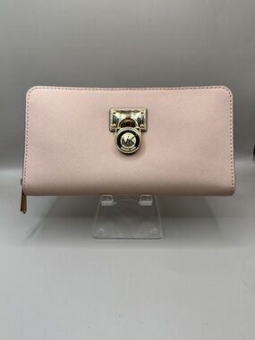 Michael Kors Hamilton Traveler Large Zip Around Leather Wallet